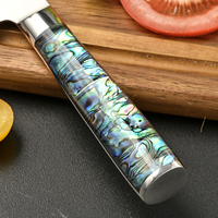 Couteau de cuisine KEEMAKE 8 pouces en acier Damas, ensemble de 67 couches avec cœur VG10, couteau de chef japonais, couteau à découper, manche en coquille d'ormeau
