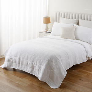 Edredón de Microfibra Cepillada de Primera Calidad, Extremadamente Suave, Color Blanco Puro, con Relleno de Poliéster Sedoso, Cubrecama - Product Image 2