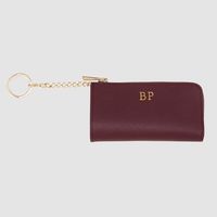 Porte-monnaie en cuir personnalisé à fermeture éclair, avec porte-clés, porte-cartes tendance