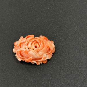 Talla antigua de piedra preciosa de Coral Natural, pieza coleccionable, piedra preciosa tallada Floral, piedra preciosa de Coral suelta - Product Image 2