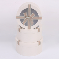 Personnalisable 3 tailles de boîtes rondes en carton solide feuille d'or imprimé et papier couché UV pour l'emballage et l'utilisation de cadeaux gaufrage caractéristique