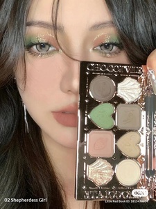 Paleta de Sombras de Ojos Resistente al Agua Flower Knows Chocolate Shop, Ocho Colores Mate y Brillantes 01 Nutcracker, la Combinación Más Fácil para Uso Diario - Product Image 2