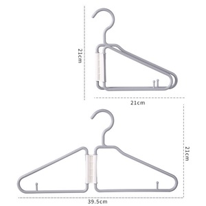 Multifunction Half Foldable Plastic Clothes <strong>Hanger</strong> With Non Slip Shoulder Foldable <strong>Hangers</strong> for Wardrobe &amp; Living Room Organizer - Product Image 2