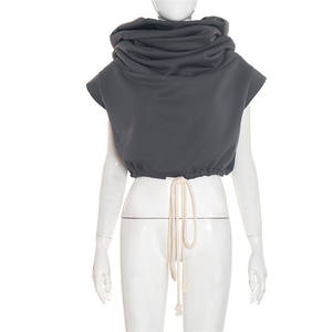 <span class=keywords><strong>Felpa</strong></span> con <span class=keywords><strong>Cappuccio</strong></span> <span class=keywords><strong>Senza</strong></span> <span class=keywords><strong>Maniche</strong></span> da Donna, Casual, Semplice, Basic, Streetwear, Moda Autunnale - Product Image 5