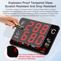 Aowising WT308 Grand affichage LED, thermomètre hygromètre numérique industriel avec alarme, sonde externe