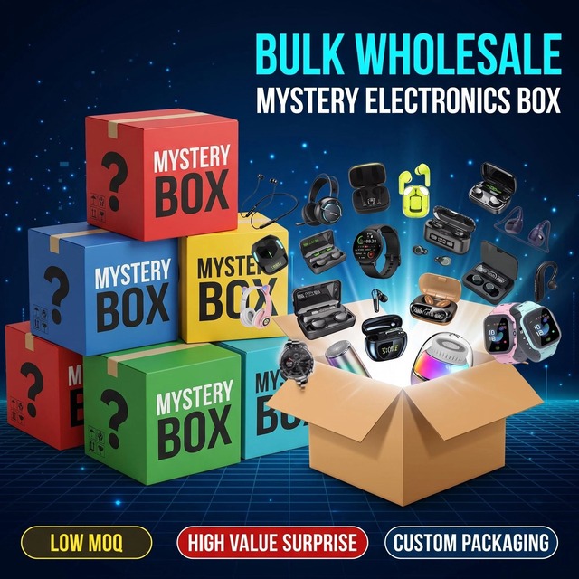 Advanced 10Pcs Mystery Box with TWS Earbuds Smart Ring More Random Electronics-10 Electronic Products Gift Box