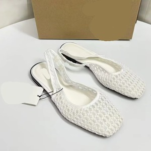 <span class=keywords><strong>Sandales</strong></span> d'été plates à bout rond tressées avec bride et style ajouré pour femme - Product Image 5