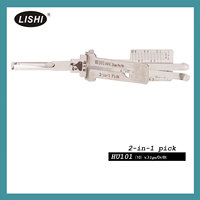 Herramienta LISHI HU101 2 en 1 de Acero Inoxidable para Abrir y Decodificar Cerraduras de Automóviles, para Cerrajeros Profesionales