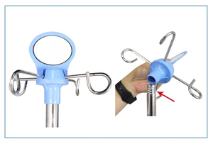 Roues de support de pompe de seringue de support de perfusion Mobile réglable de poteau IV d'acier inoxydable de haute qualité pour l'usage <span class=keywords><strong>vétérinaire</strong></span> de <span class=keywords><strong>clinique</strong></span> à domicile - Product Image 4