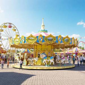 Carrusel de Gran Tamaño con Accionamiento Superior, Equipo de Diversión para Niños, Atracciones de Feria - Product Image 1