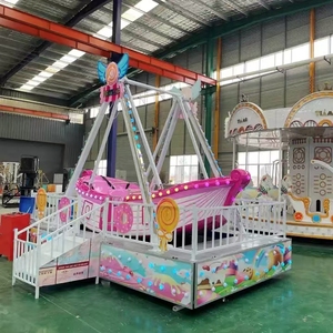 Barco pirata móvil para niños Paseo de atracciones Interior/Exterior Metal y fibra de vidrio Paseo montado en remolque - Product Image 3