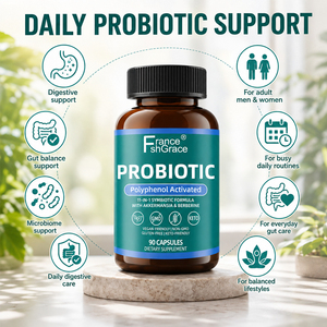 ผู้ผลิตอาหารเสริมโปรไบโอติก Nutraceutical Shecome ผลิตภัณฑ์เสริมอาหารเบอร์เบอรีน HCI บำรุงสุขภาพทางเดินอาหาร สารต้านอนุมูลอิสระ 90 แคปซูลโปรไบโอติก - Product Image 3