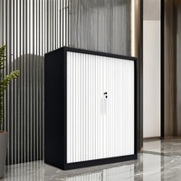 Armoire à portes tambours modulaires en acier moderne à fermeture douce, verrouillable, capacité de 150 kg pour la maison, le bureau, l'école, l'hôpital
