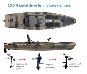 Thuyền câu kayak ngồi trên, có chân vịt và hệ thống truyền động bằng dây đai, một người ngồi, chất liệu LLDPE hoặc HDPE, thương hiệu Viking, dài 11FT, đạt chứng nhận CE, bảo hành 3 năm. - Product Image 2