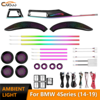 Kit de Accesorios de Actualización de Luces LED para Altavoces de Puerta Interior, Iluminación Ambiental Dinámica de 64 Colores para BMW Serie 4 Coupé M4 F82 F83