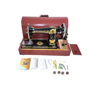 Hot sell in Ghana market YIBUTTERFLY brand JA2-1 Household sewing machine with Wooden Case set