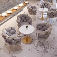 Fauteuil d'appoint moderne de luxe, meubles de salon, meubles de maison, canapé, base en métal, fauteuil en velours