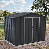 Kit d'abri de jardin modulaire écologique Revêtement biodégradable en acier galvanisé robuste Système de verrouillage facile à assembler Ventilation