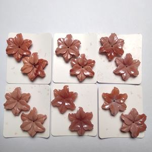 ส่องแสงเงาธรรมชาติกุหลาบแจสเปอร์ดอกไม้รูปร่างแกะสลักพลอยหลวมสำหรับศิลปะคอลเลกชัน F587 - Product Image 4