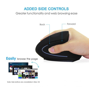 Chất Lượng Cao USB Chuột Với Đầy Màu Sắc LED Ánh Sáng 6D Máy Tính Ergonomics Chuột Quang Không Dây Ergonomic Dọc Chuột - Product Image 6