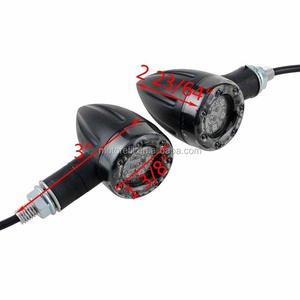 4X ไฟสัญญาณเลี้ยวไฟเบรกหลัง LED สีเหลืองอำพันสำหรับรถจักรยานยนต์สีดำแบบสากล - Product Image 3