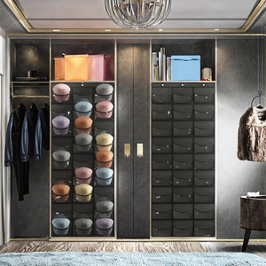 <strong>Hat</strong> <strong>Rack</strong> for <strong>Baseball</strong> Caps 27 Pockets <strong>Hat</strong> Organizer Hanging Door <strong>Baseball</strong> <strong>Hat</strong> Storage Wardrobe Bathroom Foldable Modern <strong>Wall</strong> - Product Image 3