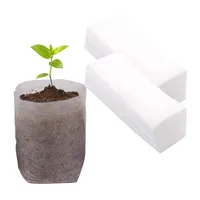 100Pcs/Set Biodegradable Nonwoven Fabric Nursery Plant Grow Bags Seedling  Pot Growing Planter Planting Bag Container Garden Tool