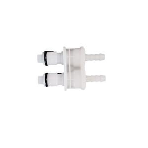 Conector rápido de plástico POM de doble orificio Jiyou con válvula de cierre de 1/4 para tuberías de agua, aceite y vapor - Product Image 2