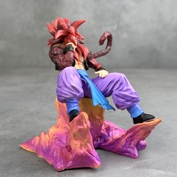 Figura de Anime GZ117 GK, Estatua de Guerrero SSJ4 en Pose Sentada con Base, Modelo de PVC, Decoración de Escritorio, Adorno Coleccionable, Regalo