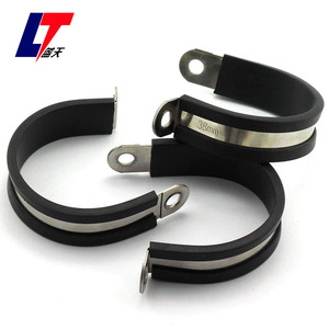 <strong>25mm</strong> Ss304 Epdm Rubber Lined P Clamp <strong>Clips</strong> for Industrial <strong>Pipe</strong> Fixing Usage - Product Image 5
