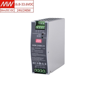 Gemiddelde Goed DDR-240B-24 <span class=keywords><strong>DC</strong></span>-<span class=keywords><strong>DC</strong></span> <span class=keywords><strong>Converter</strong></span>, <span class=keywords><strong>24V</strong></span> 10a 240W, Rail-Mount, Efficiëntie 90%, Voor Zware Industriële, Doorvoeromgevingen - Product Image 1