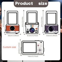 Autocollant magnétique rétro personnalisé pour réfrigérateur, mini-caméra, étanche, aimant de réfrigérateur facile à remplacer avec des photos pour la décoration intérieure