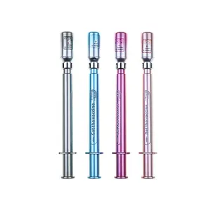 New Design LED Light Syringe Shaped Gel Pen With Actively Vaccinated Slogan 0.38MM Injector Neutral Pen