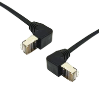 Kabel Patch RJ45 90 Derajat, Kabel Patch Sudut Kanan 90 Derajat Cat6, Kabel Cat5e 24AWG 26AWG Tembaga 0.3m 0.5m 0.8m 1m 2m 3m