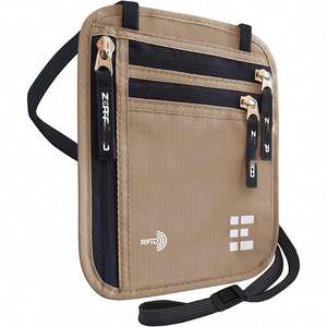 Muestra Gratuita de Bolsa de Viaje Personalizada para el Cuello, Impermeable, con Bloqueo RFID, Porta Pasaporte - Product Image 6