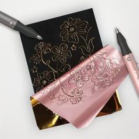 Kits de stylo d'estampage bronzant à chaud de chauffage stylo de transfert de feuille sans fil USB avec embouts d'impression 0.8mm/1.5mm/2.5mm/3.0mm pour le dessin de bricolage