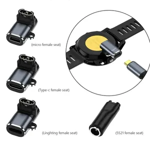 อะแดปเตอร์ชาร์จ USB ชนิด c/micro /<span class=keywords><strong>ios</strong></span> สำหรับ Garmin Fenix 7/<span class=keywords><strong>6</strong></span>/5 INSTINCT 2S venu 2 plus epix Forerunner ตัวแปลงชาร์จนาฬิกา745 - Product Image 2