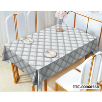 Nappe rectangulaire jetable et réutilisable en PVC, motif quadrillé, moderne, écologique, imperméable et anti-rayures pour la décoration intérieure