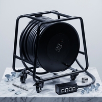 Bobine de câble CAT6 4 canaux de 50 m avec connecteur XLR RJ45 pour événements AV, SFTP, cuivre pur, Gigabit, affichage d'écran LED
