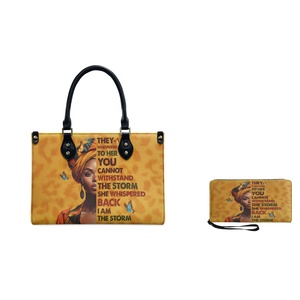 Nuovo prodotto portafoglio in pelle sintetica borse a tracolla da donna <span class=keywords><strong>I</strong></span> <span class=keywords><strong>Am</strong></span> The Storm stampa Set portafoglio borsa donna personalizzato - Product Image 1