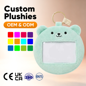 Adorabile Porta Fotocard a Forma di Gatto Viola Personalizzato, Giocattolo di Peluche Super Morbido con Design Ricamato in Cotone/Poliestere per Bambine e Ragazze - Product Image 6