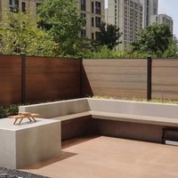 Wpc résistance aux uv étanche co-extrusion clôture en aluminium poteau clôture pour jardin extérieur