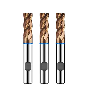 Azzkor TGB thiết kế mới Weldon Shank hrc65 tisin lớp phủ Fresa độ chính xác cao Công cụ Cắt cho máy CNC 4 Flutes mặt endmills