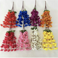 Ramas de Flores de Durazno Artificiales de Seda Hechas a Mano, Tallos Florales Realistas para Decoración de Bodas, Hogar y Eventos