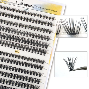 Extensions de cils synthétiques faites à la main, phosphorescentes, réactives aux UV, effet néon, 16 mm, pour festivals de musique - Product Image 4