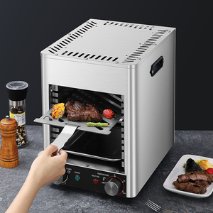 Horno Asador de Sobremesa de Acero Inoxidable con Parrilla de <span class=keywords><strong>Carne</strong></span> de Calor Radiante Superior <span class=keywords><strong>y</strong></span> Salamandra Compacta Portátil - Product Image 3