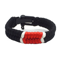 Différents types 550 Bracelet Paracord Bracelets de corde tissés de survie en plein air avec boucle en métal de taille réglable disponible sur mesure