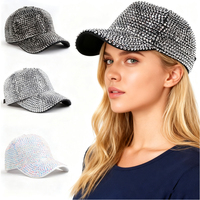 Cappello da Baseball con strass intarsiato,