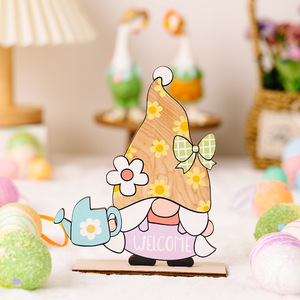 Conejo colgante sin cara para Fiesta de Primavera, conejo de madera encantador, adornos para fiesta de bienvenida, huevos de colores, feliz <span class=keywords><strong>día</strong></span> de Pascua - Product Image 4