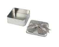Boîte à biscuits en métal de forme carrée, ensemble de boîtes cadeaux, boîte en fer sur mesure, boîte en fer gravée au laser, boîte en étain personnalisée
